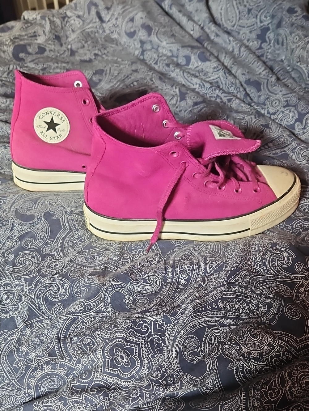 Converse High Top Sneakers in Bright Magenta